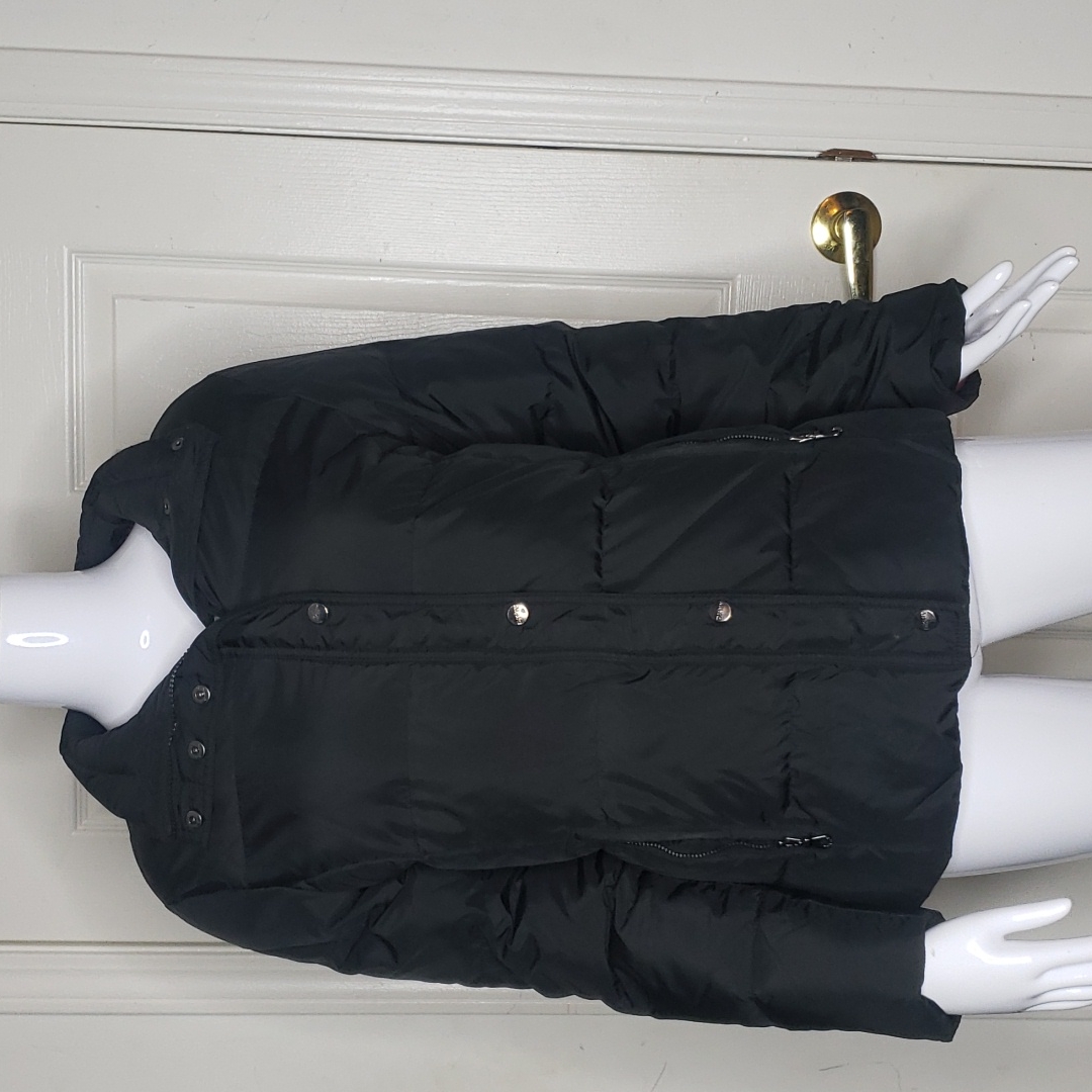 Dkny Black Down Puffer Coat Size Small